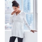 Empire Tie Woven Maternity Blouse