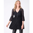 Black Lace Detail Maternity Tunic