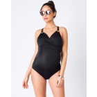 Black Maternity & Nursing Swimming Costume