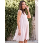 Blush Pink Chiffon Maternity Dress