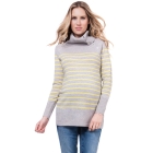 Neon Stripe Roll Neck Maternity & Nursing Jumper