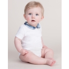 Blue Trim Cotton Baby Grow