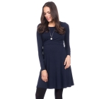 Navy Blue Maternity & Nursing Dress 