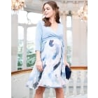 Demelza | Sky Blue Wrap Maternity & Nursing Dress