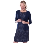 Cotton Navy Blue Maternity Cardigan        