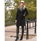 Wool & Cashmere Black Maternity Coat   