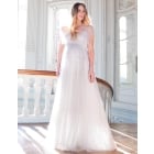 Eleni | Mist Grey Grecian Maternity Gown