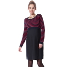 Nautical Red Striped Maternity & Nursing Dress