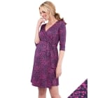 Pink Printed Maternity Wrap Dress