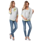 Neon Trim Snood Maternity & Nursing Jumper