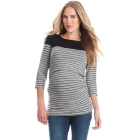 Grey & Black Striped Nursing Top 