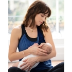 Blue & Black Maternity & Nursing Sportswear Top