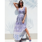 Blue Diamond Maternity & Nursing Maxi Dress