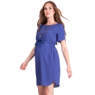 Blue Open Back Maternity Dress