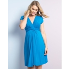 Seaside Blue Knot Front Maternity Dress