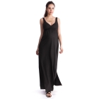 Black Crossover Maternity Maxi Dress