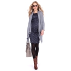 Blue Grey Marl Maternity Cardigan