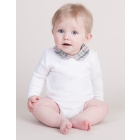 Long Sleeve Pink Trim Cotton Baby Grow