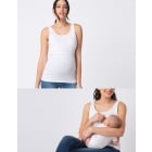 Laina | White Maternity & Nursing Tank Top 