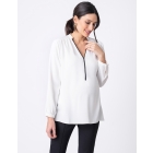 Zip Detail Maternity & Nursing Blouse