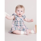 Cotton Tartan Butterfly Sleeve Baby Dress