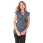 Printed Front Drape Maternity Top