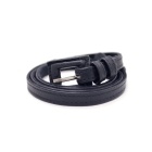 Navy Blue Leather Maternity Belt