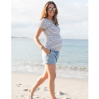 Striped Maternity & Nursing T-shirt