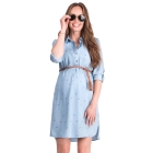 Denim Blue Maternity Shirt Dress