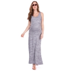 Grey Marl Maternity & Nursing Maxi Dress