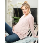 Blush Textured Maternity & Nursing Jumper