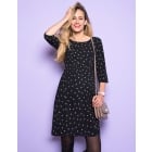 Black Dot Woven Maternity Dress