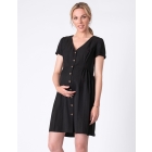 Button Down Black Maternity Dress