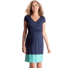 Blue & Aqua Maternity and Nursing Wrap Dress 