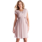 Blush Pink Pleated Maternity & Nursing Dress