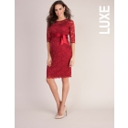 Claret Lace Maternity Cocktail Dress