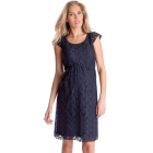 Cotton Navy Blue Lace Maternity Dress