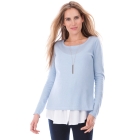 Sky Blue 2 in 1 Maternity & Nursing Jumper