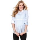 Striped Stretch Cotton Maternity Shirt