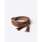 Tassel Tie Braided Leather Maternity Belt