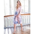 Patrice | Pastel Floral Wrap Maternity & Nursing Midi Dress