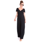 Tie Back Black Maternity Maxi Dress