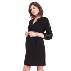 Woven Black Maternity & Nursing Dress