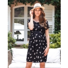 Black Floral Maternity & Nursing Dress