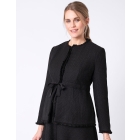 Black Bouclé Maternity Jacket