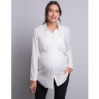 Stephanie | Cream Tailored Maternity Blouse