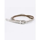 Silver Braided Maternity Belt