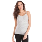 Grey & White Bamboo Seamless Nursing Vest