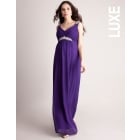 Amethyst Embellished Grecian Maternity Gown