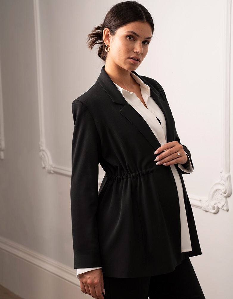 Black Maternity Blazer Seraphine